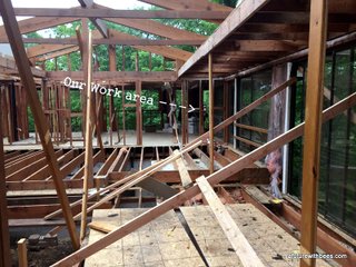 Bee removal work area